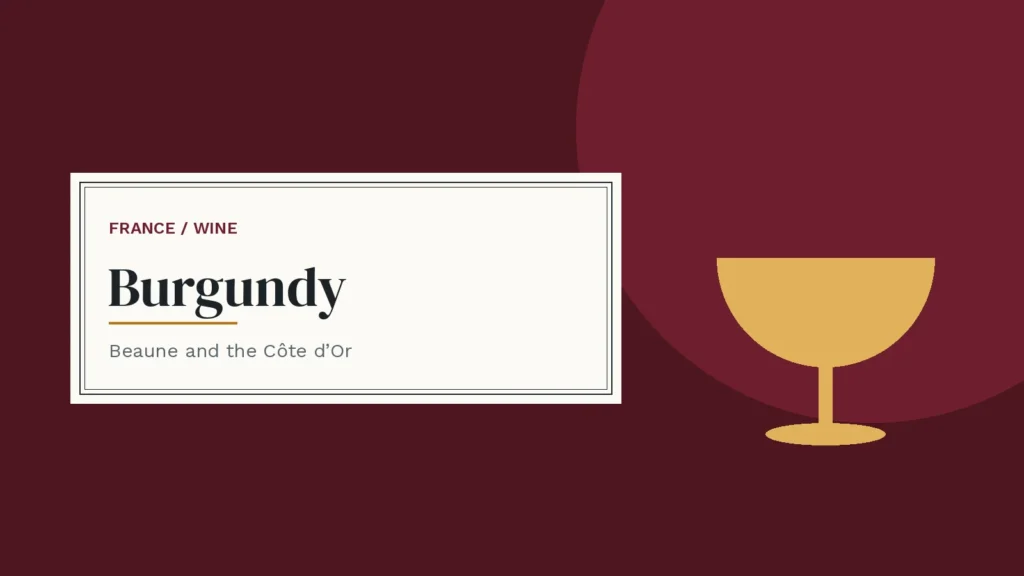 Label-style cover with a wine glass — Burgundy wine journey